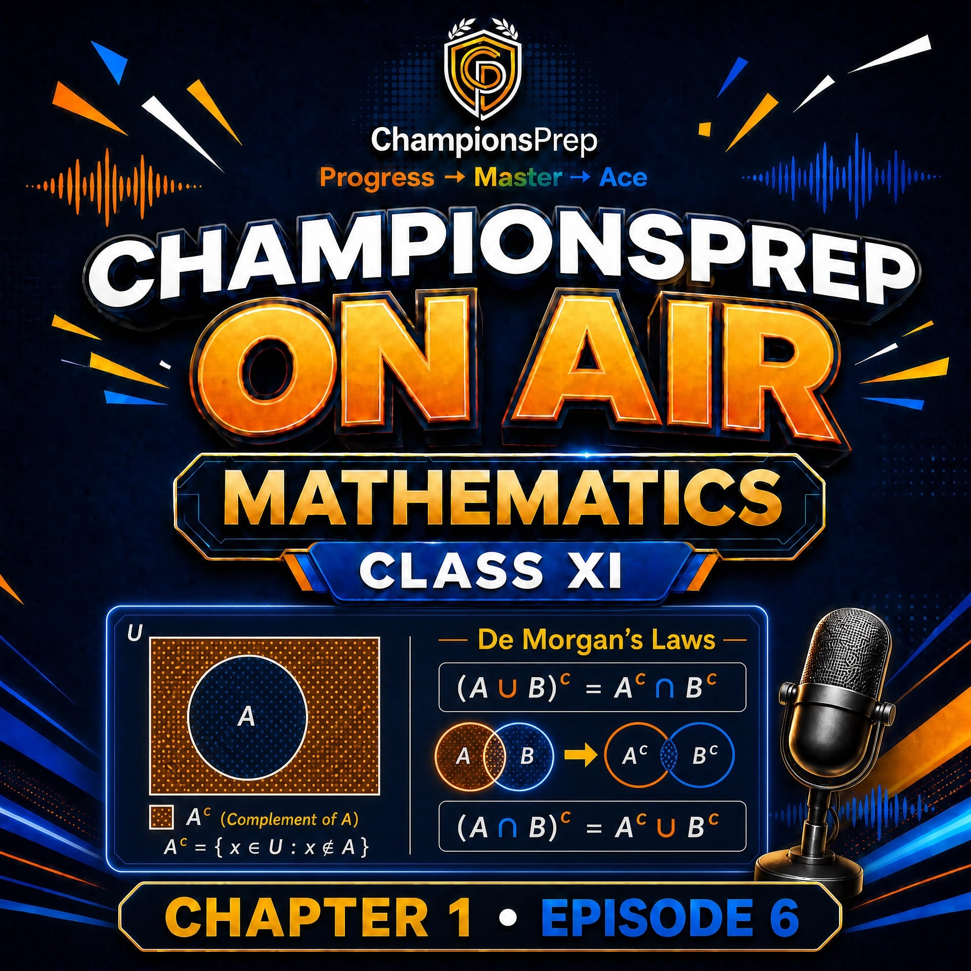 Complement of a Set and De Morgan's Laws: Class 11 Maths Guide podcast artwork