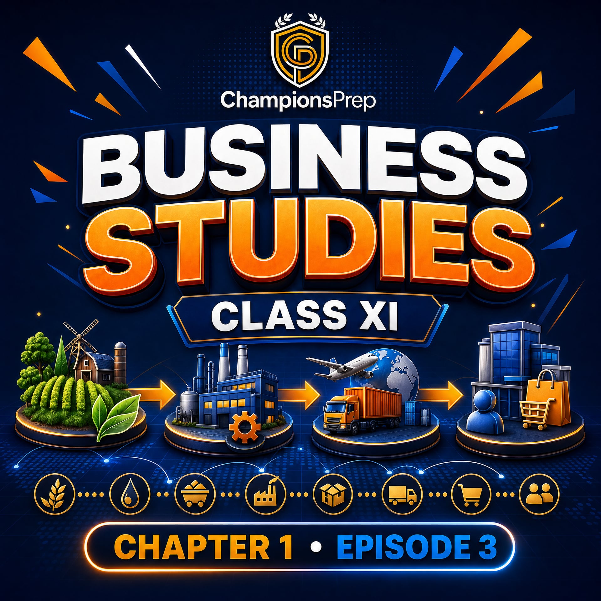 Types of Industries in Business: Primary, Secondary and Tertiary Explained | Class 11 Business Studies podcast artwork