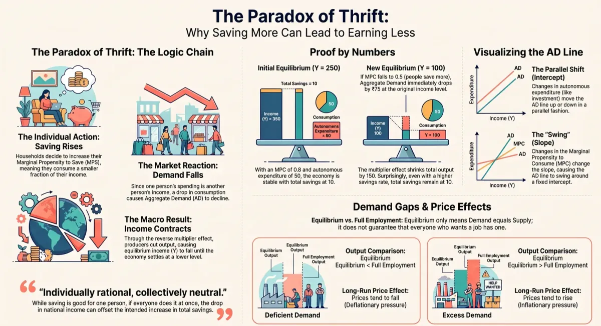 Paradox of Thrift and Full Employment: Deficient vs Excess Demand Explained cover image