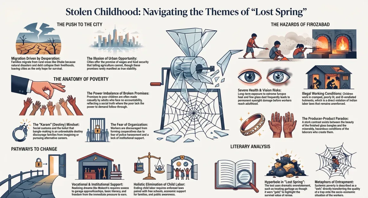 Lost Spring NCERT Solutions – Understanding, Talking, and Thinking About the Text cover image