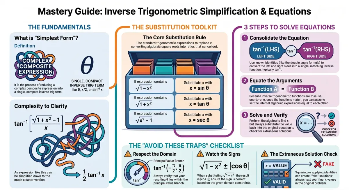 How to Simplify Inverse Trig Expressions & Solve Equations – Class 12 Maths cover image