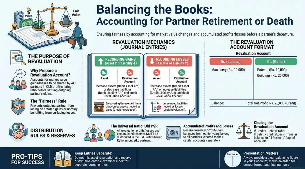 Revaluation of Assets and Liabilities & Accumulated Profits on Retirement or Death of a Partner cover image