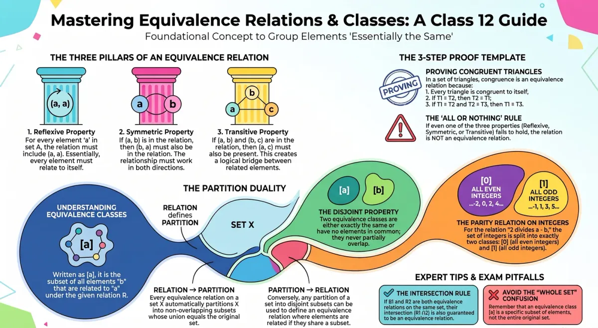 Equivalence Relations and Equivalence Classes – Class 12 Maths Explained