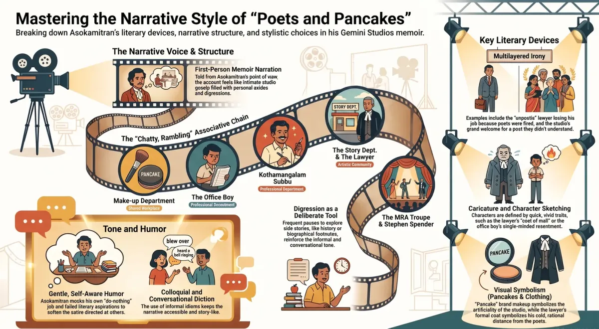 Poets and Pancakes Literary Devices and Narrative Style – CBSE Class 12 Flamingo cover image