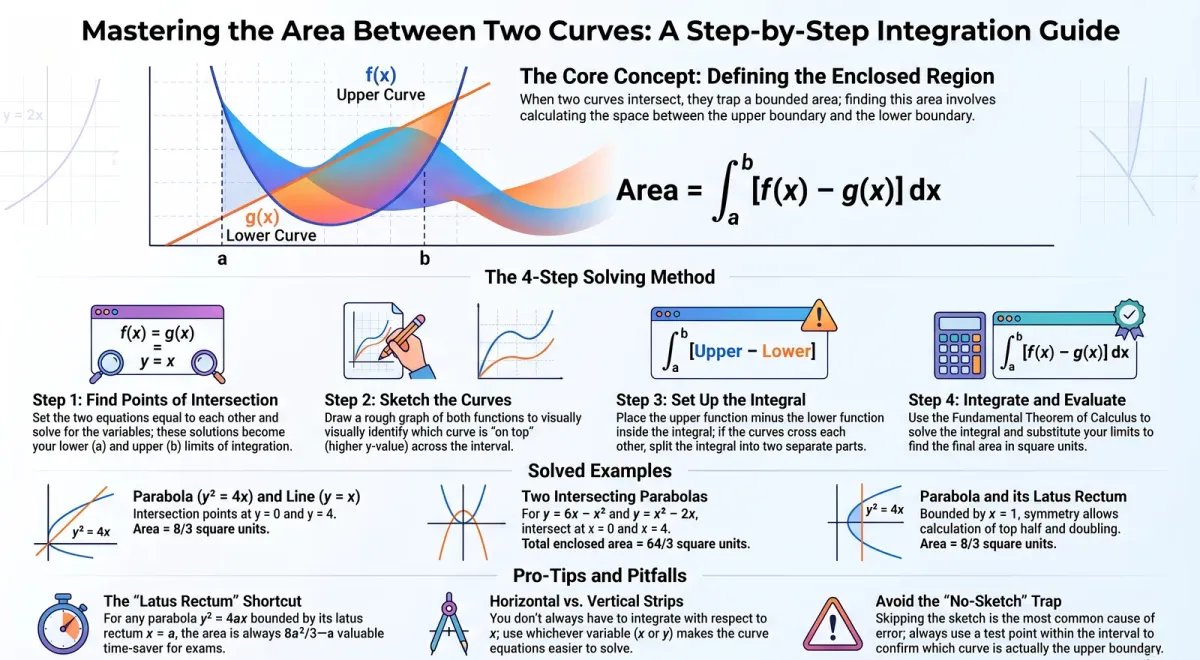 Area Between Two Curves: Class 12 Integration Methods Explained cover image