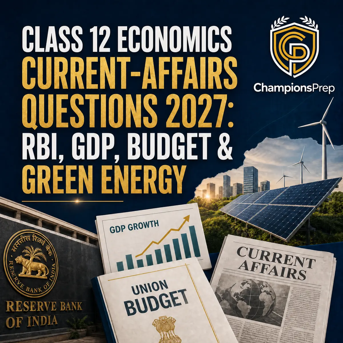 Class 12 Economics Current-Affairs Questions 2027: RBI, GDP, Budget & Green Energy — CBSE Class 12 Official Sample Paper
