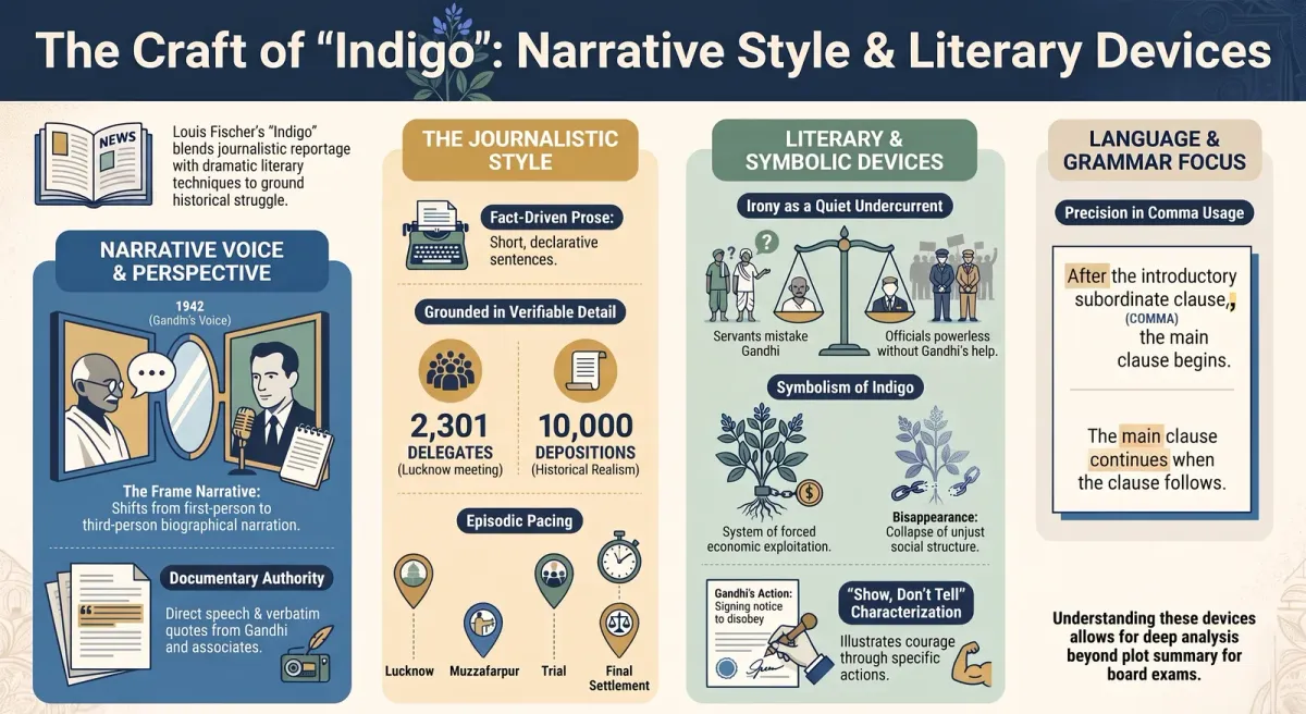 Literary Devices and Narrative Style in Indigo – CBSE Class 12 English cover image