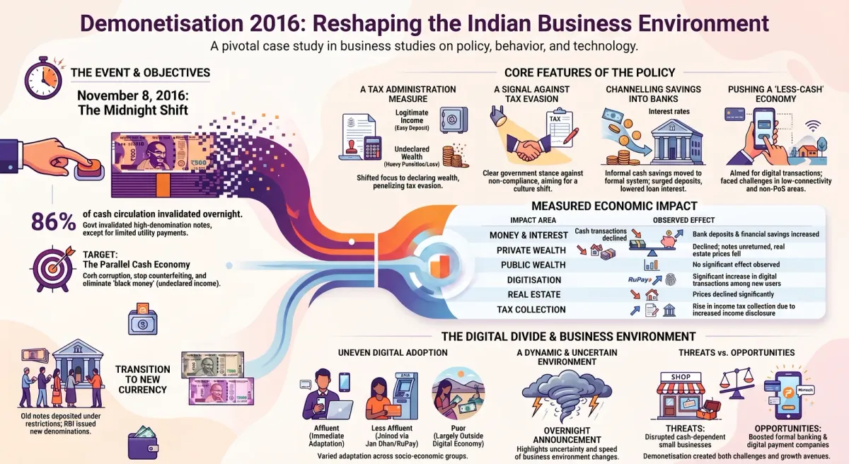 Demonetisation 2016: Meaning, Features and Impact on the Indian Economy cover image