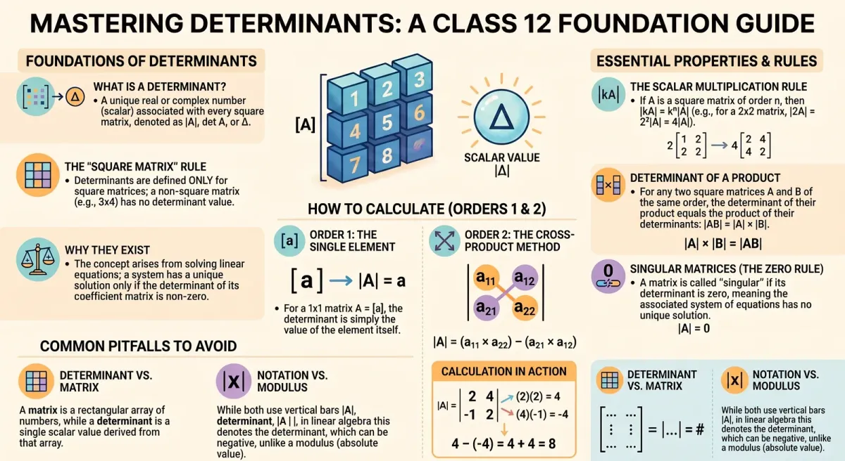 What Is a Determinant? Class 12 Maths Chapter 4 Complete NCERT Guide cover image
