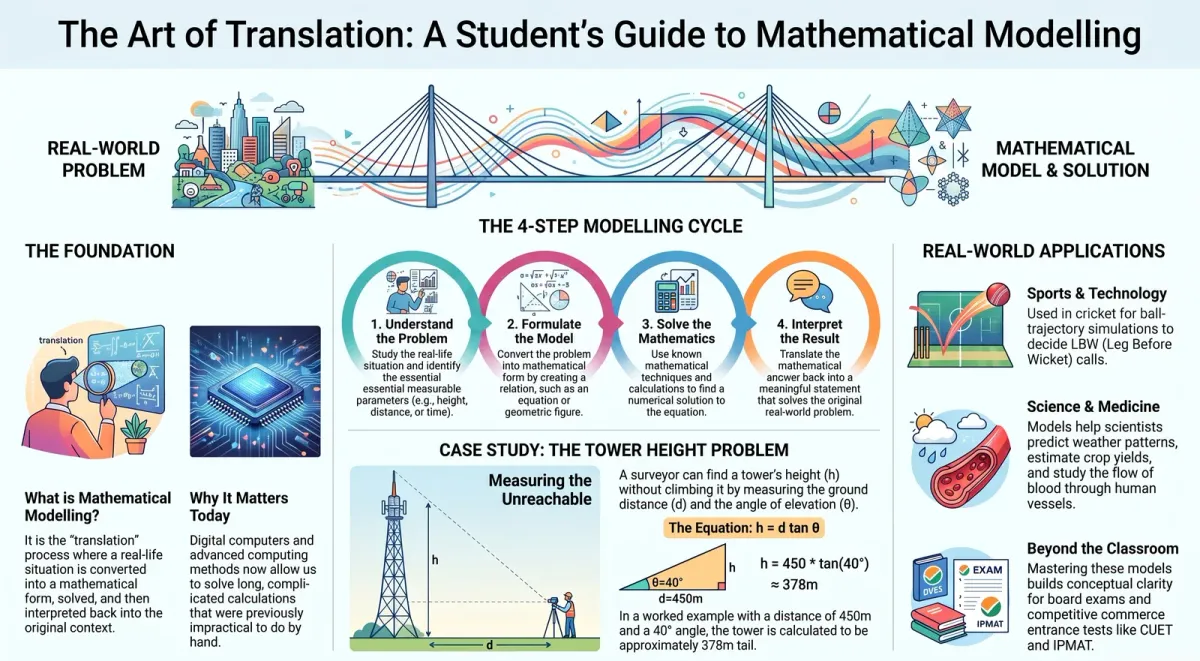 What Is Mathematical Modelling? Meaning, Need & Real-Life Examples (Class 11 Maths) cover image