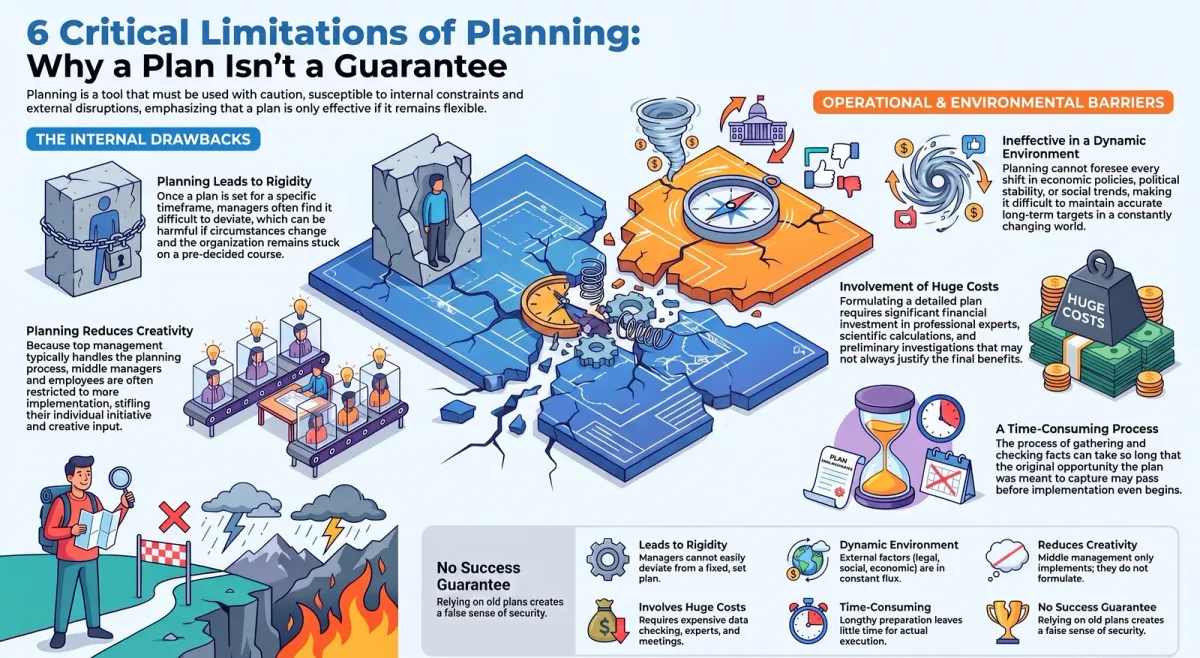Limitations of Planning: 6 Drawbacks Explained (Class 12 Business Studies) cover image