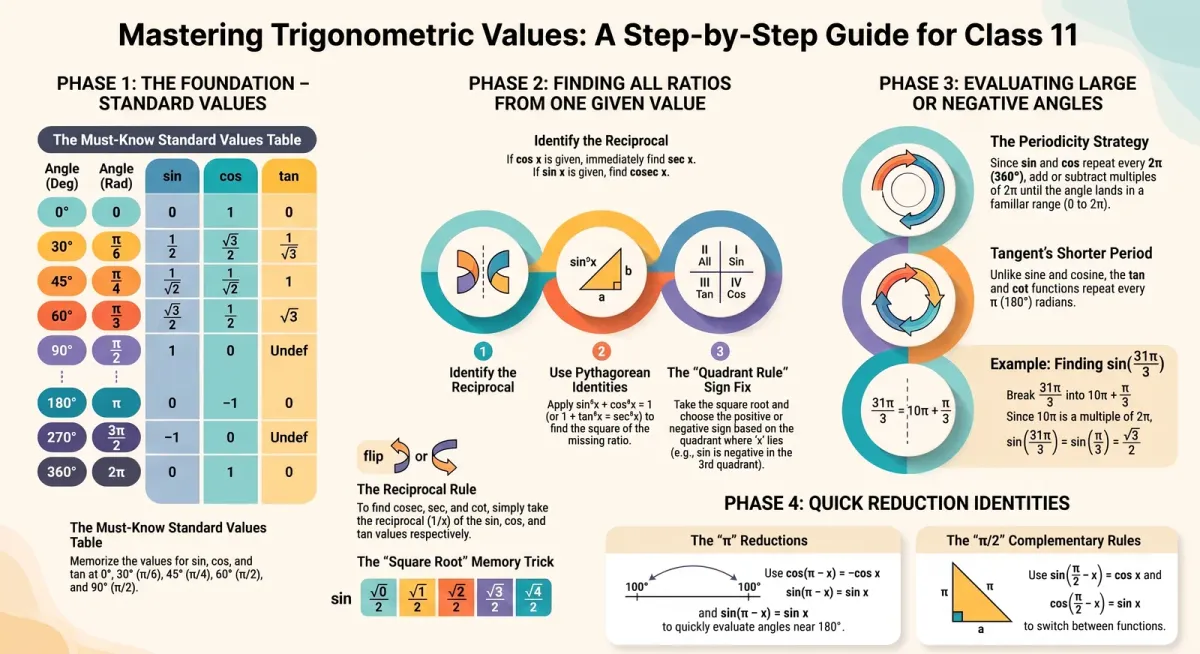 How to Find Trigonometric Function Values Using Standard Angles and Quadrant Rules cover image