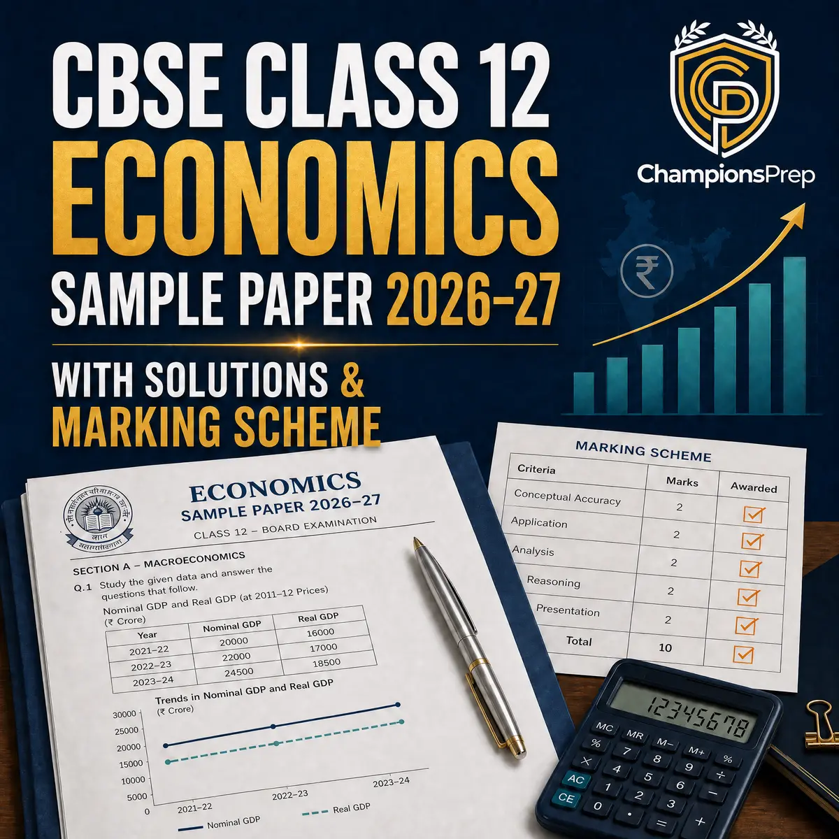 Quotation Mark Format Examples CBSE Class 12 Economics Sample Paper 2026-27 with Solutions & Marking ...
