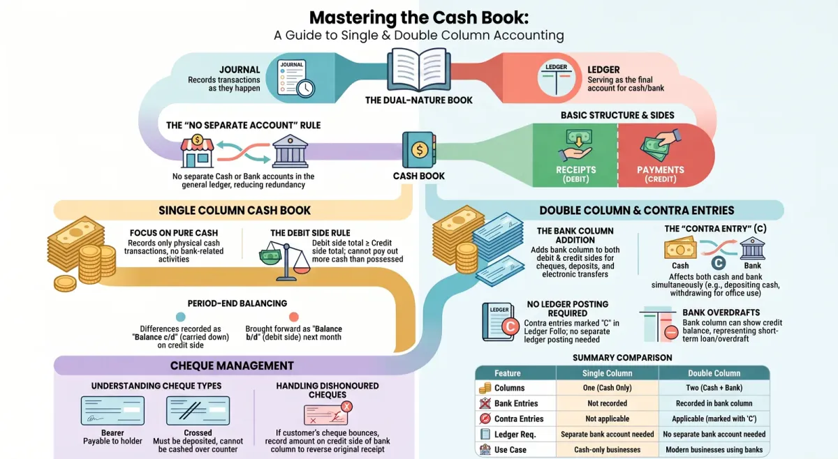 Cash Book in Accounting: Single Column & Double Column Explained cover image