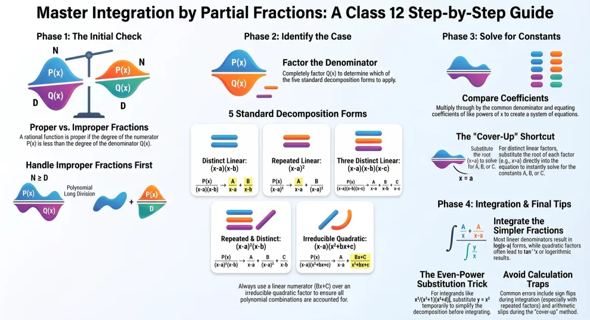 Integration by Partial Fractions: Class 12 Maths Step-by-Step Guide