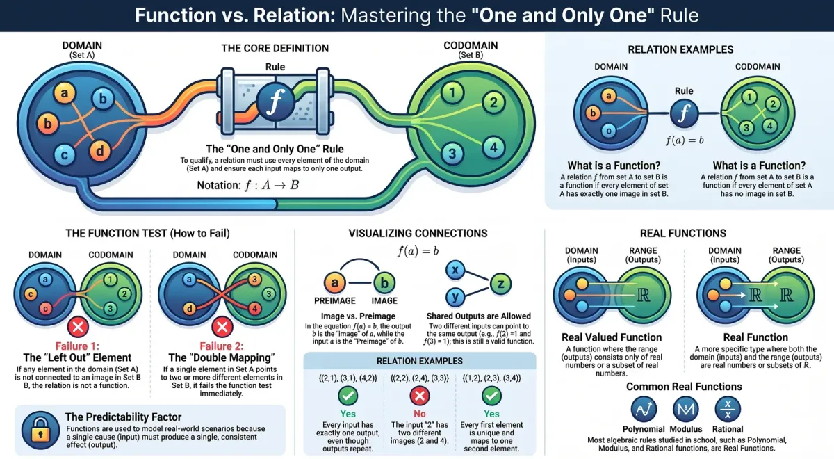 What Is a Function in Maths? Definition, Examples & Function vs Relation cover image