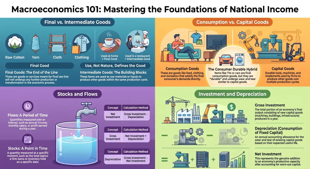Final Goods, Intermediate Goods, Stocks & Flows | Class 12 Macroeconomics Basics cover image