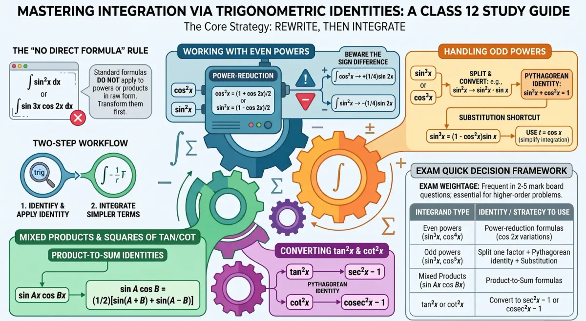 Integration Using Trigonometric Identities: Class 12 Maths Guide