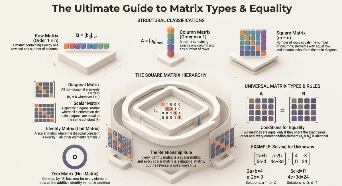 Types of Matrices Explained with Examples | Class 12 CBSE Maths cover image