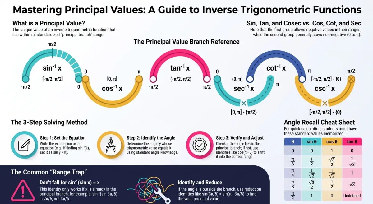 Principal Value of Inverse Trigonometric Functions: Concept, Method & Solved Examples cover image