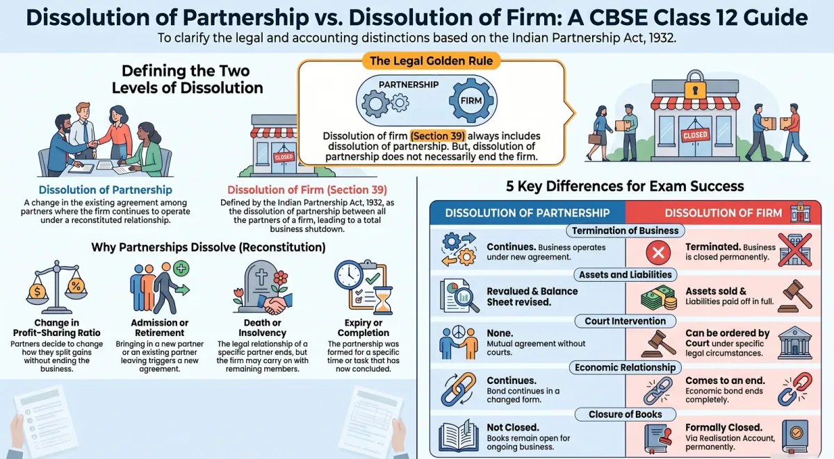 Dissolution of Partnership vs Dissolution of Firm: Meaning and Key Differences cover image