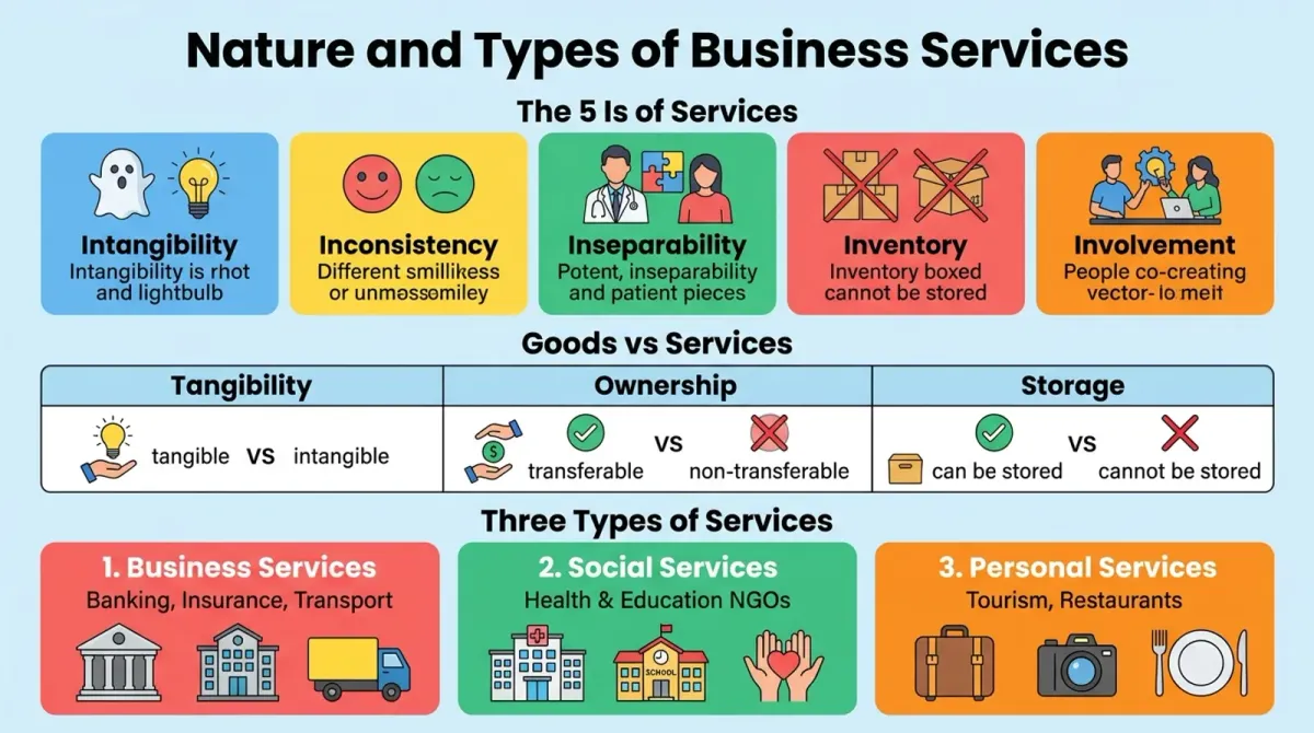 What Are Business Services? Meaning, Nature and Types Explained cover image