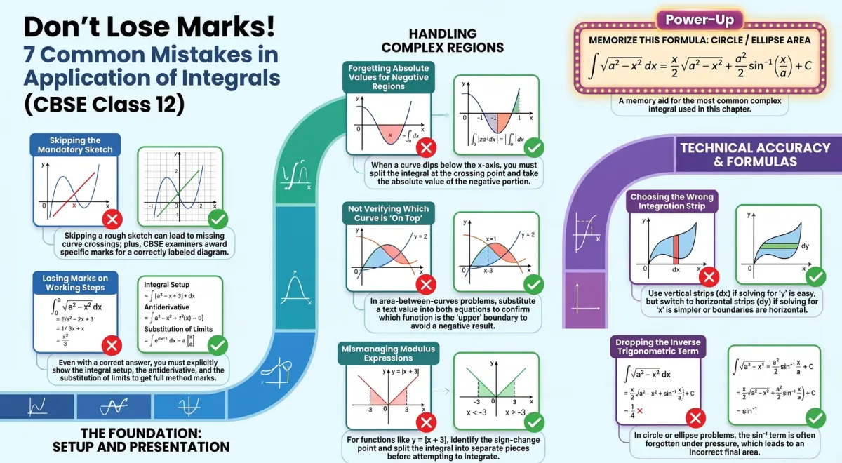 Common Mistakes to Avoid in Application of Integrals (CBSE Class 12 Exam Tips) cover image