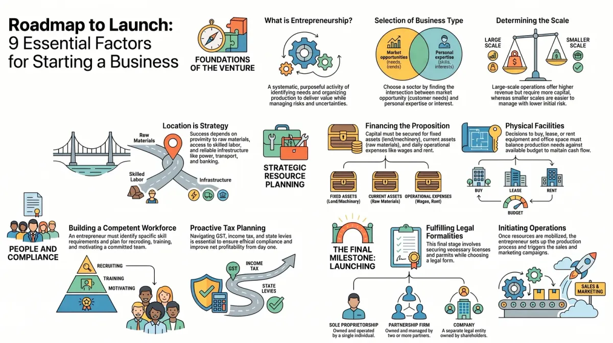 How to Start a Business: 8 Essential Factors Every Entrepreneur Must Know | Class 11 Business Studies