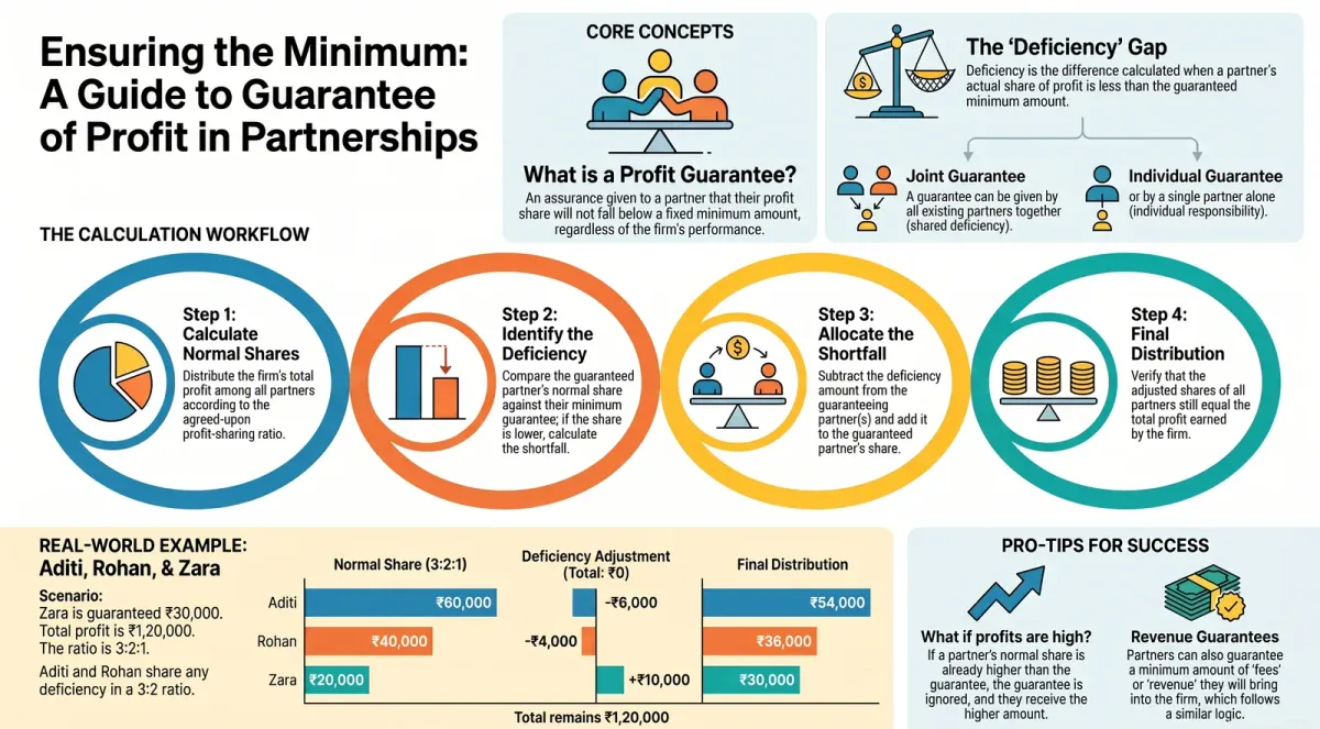 Guarantee of Minimum Profit to a Partner: Meaning, Treatment & Example