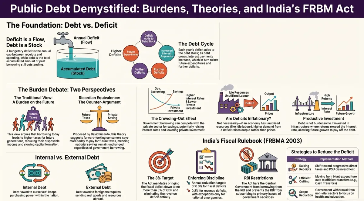 Public Debt, Ricardian Equivalence & FRBMA Explained (Class 12) cover image