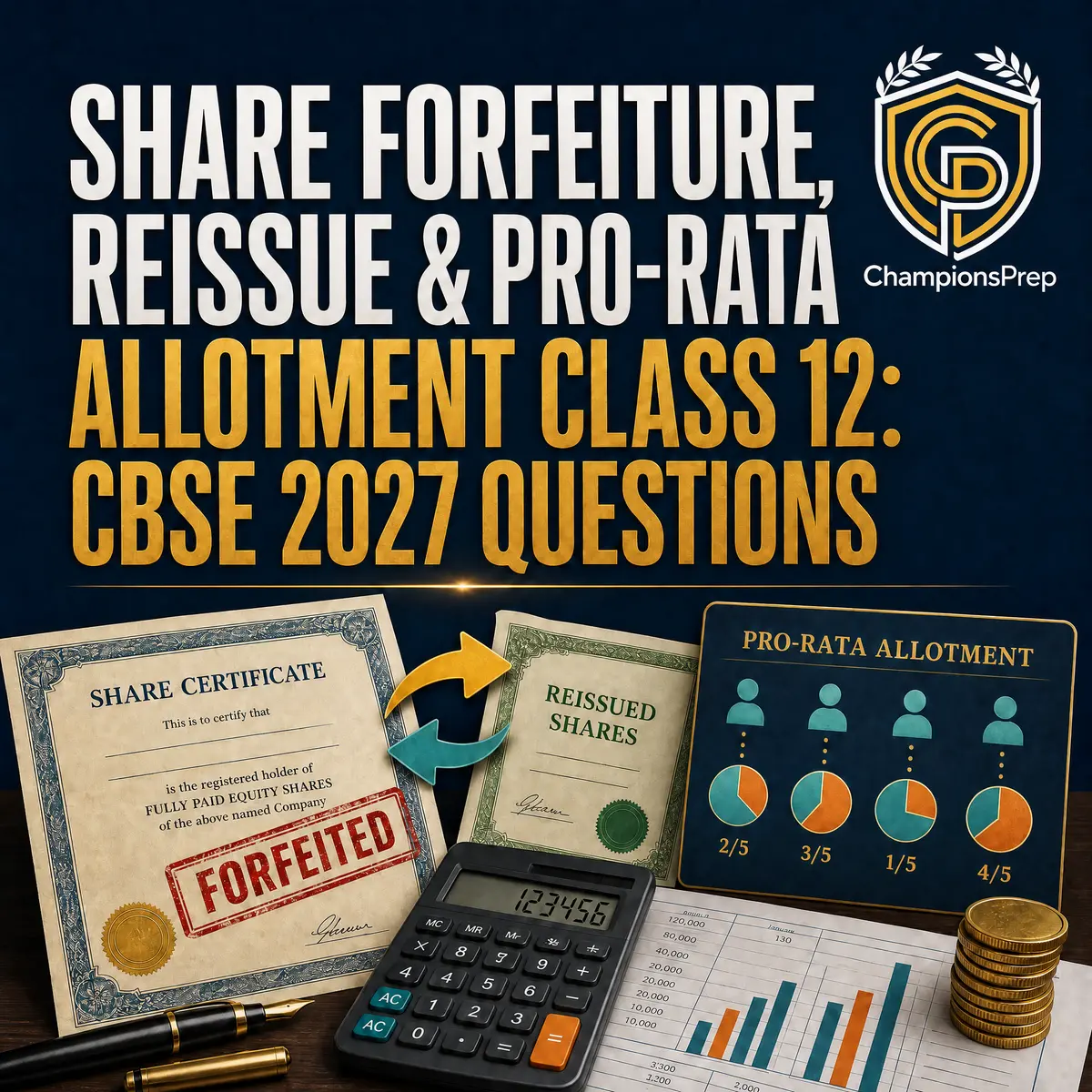 Share Forfeiture, Reissue & Pro-Rata Allotment Class 12: CBSE 2027 Questions — CBSE Class 12 Official Sample Paper