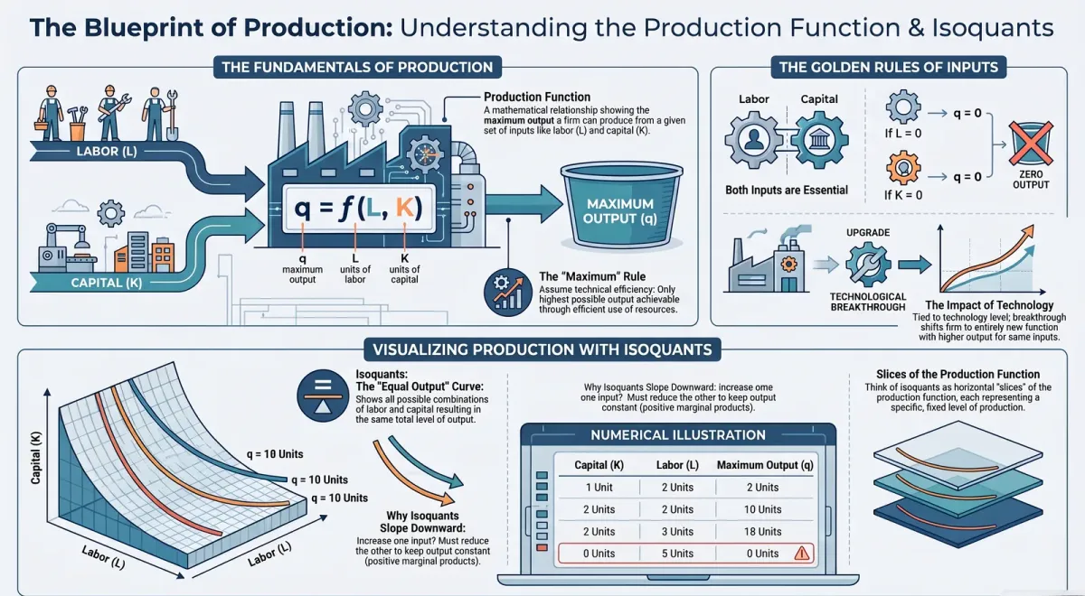Production Function Class 11 Economics: Meaning, Formula & Isoquants Explained cover image