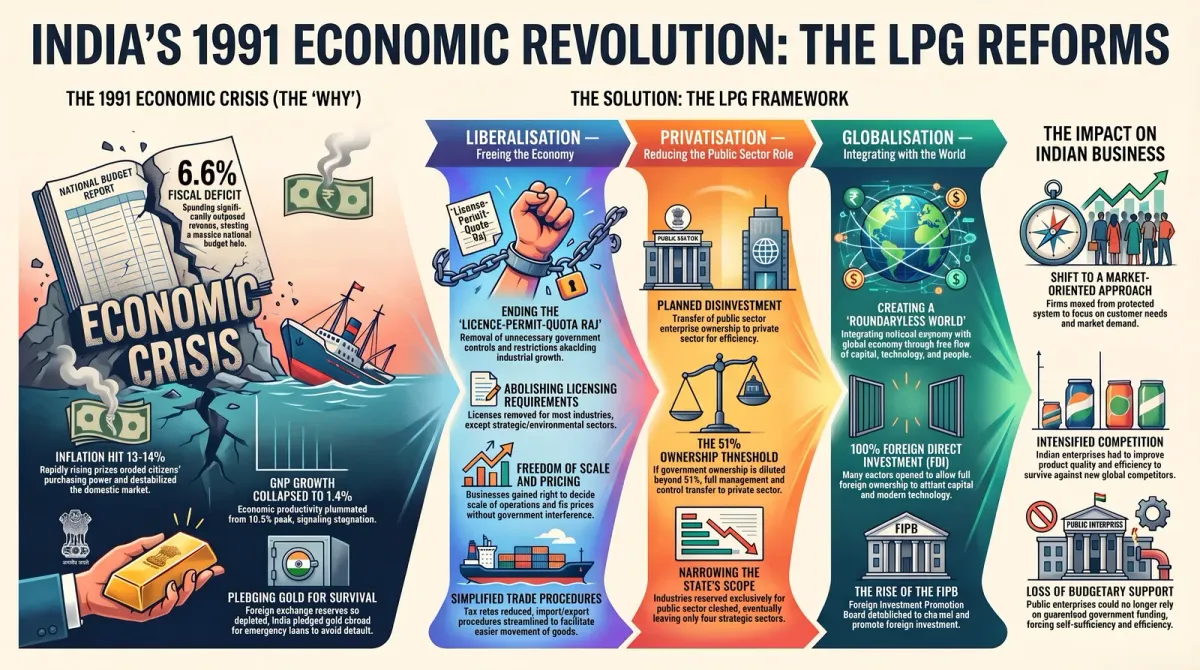 Liberalisation, Privatisation and Globalisation (LPG) — The 1991 Economic Reforms cover image