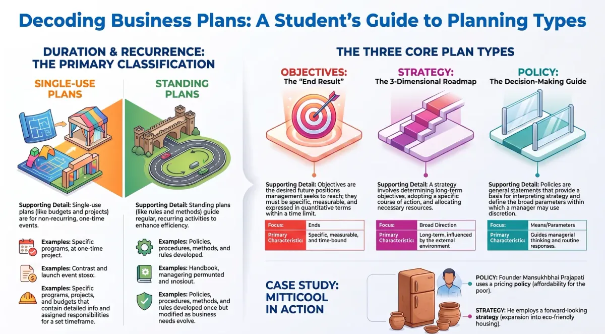 Types of Plans Part 1: Objectives, Strategy & Policy (Class 12) cover image