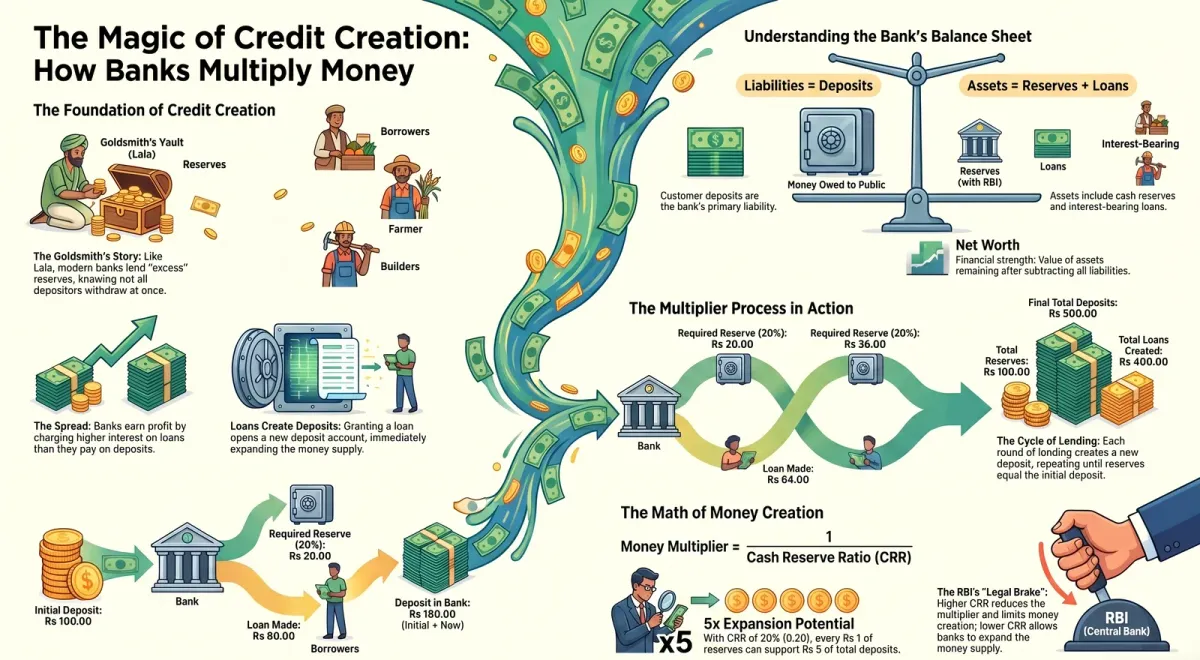 How Do Banks Create Money? Understanding the Money Multiplier (Class 12 Macroeconomics)