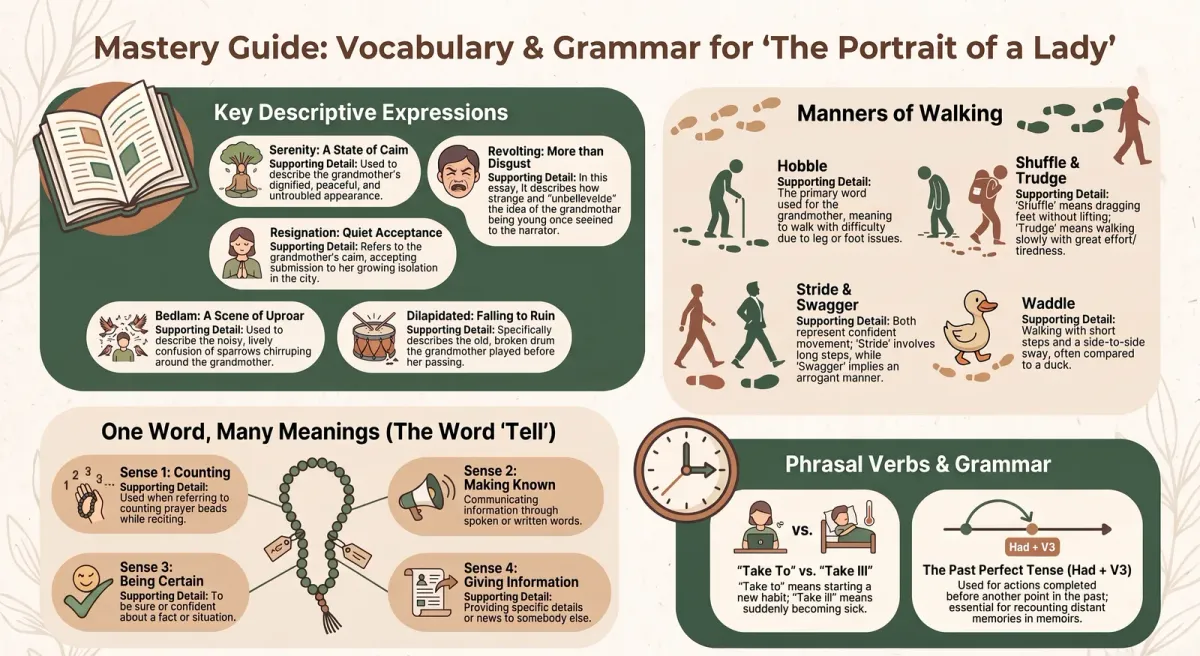 Vocabulary and Word Usage from Hornbill Chapter 1: The Portrait of a Lady