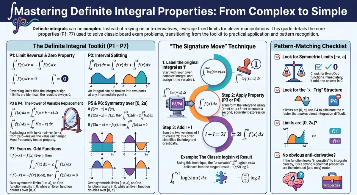 Properties of Definite Integrals: Class 12 Maths with Examples