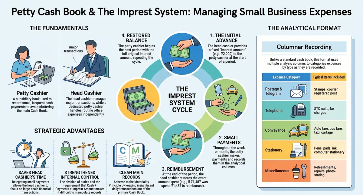 Petty Cash Book: Meaning, Format & Imprest System | CBSE Class 11 Accountancy cover image